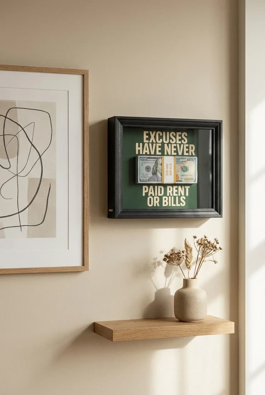 Wall art and prints styling vignette
